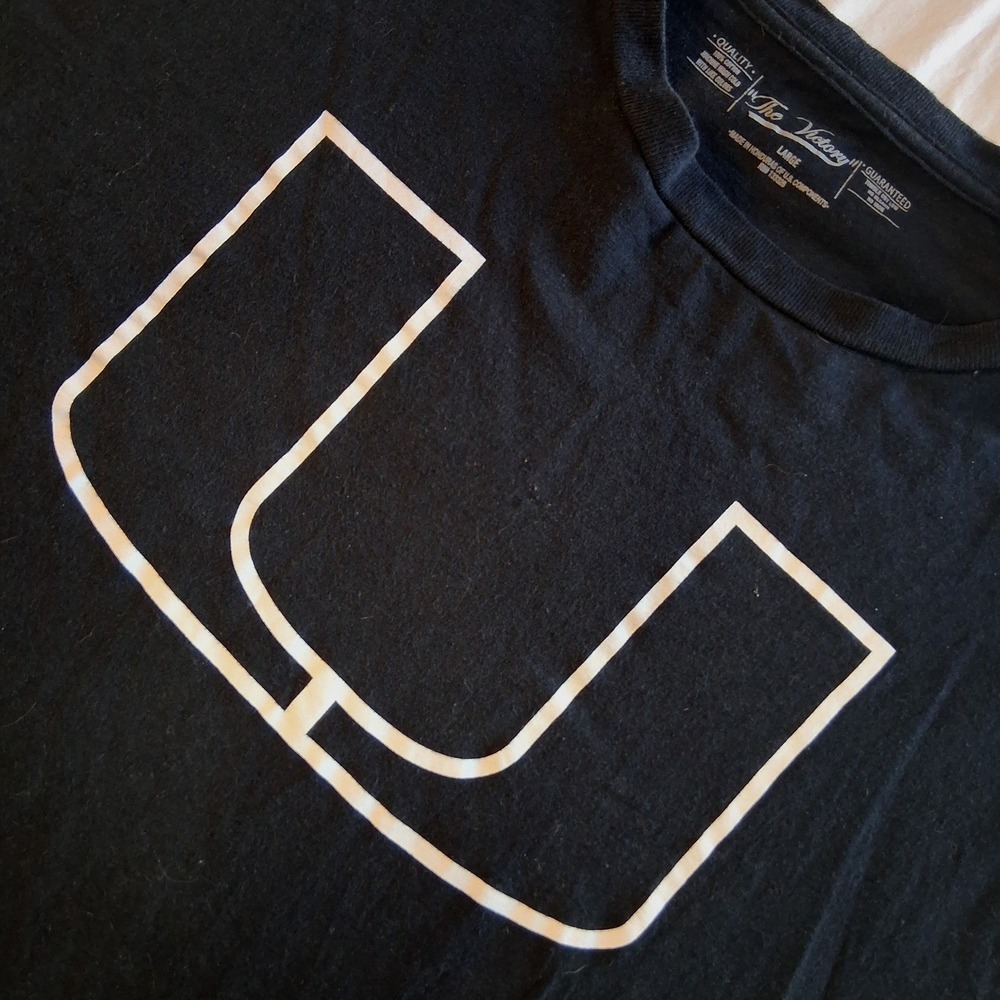 Mens Black T Shirt Miami University College Graphic Tee Large‎